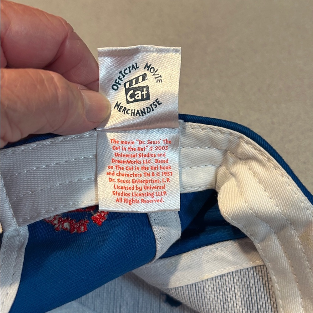 Dr Seuss - OS - Rare “The Cat in the Hat”2003 Movie Merchandise Adult Size Cap - Picture 4 of 11